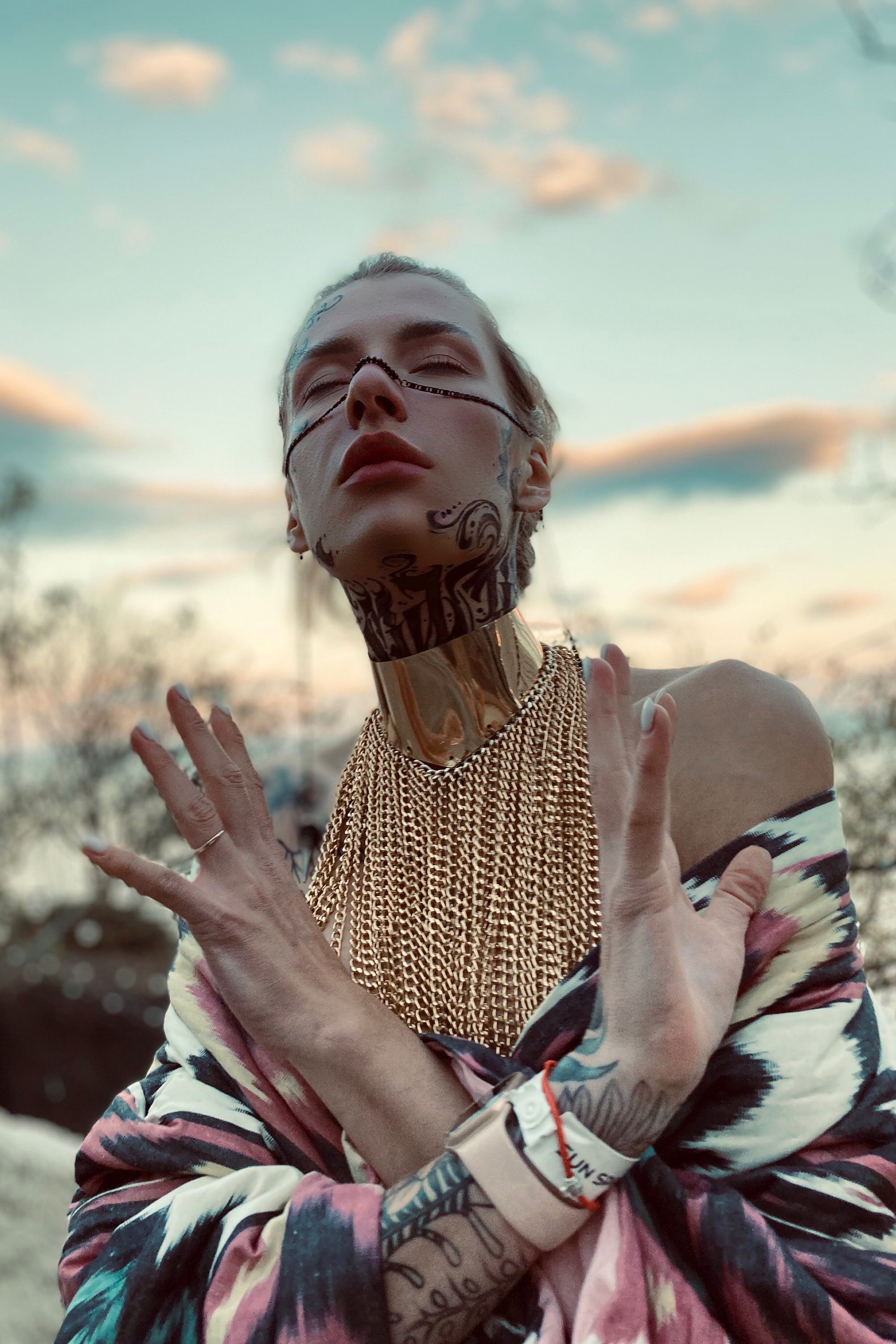 Сhoker with chains
