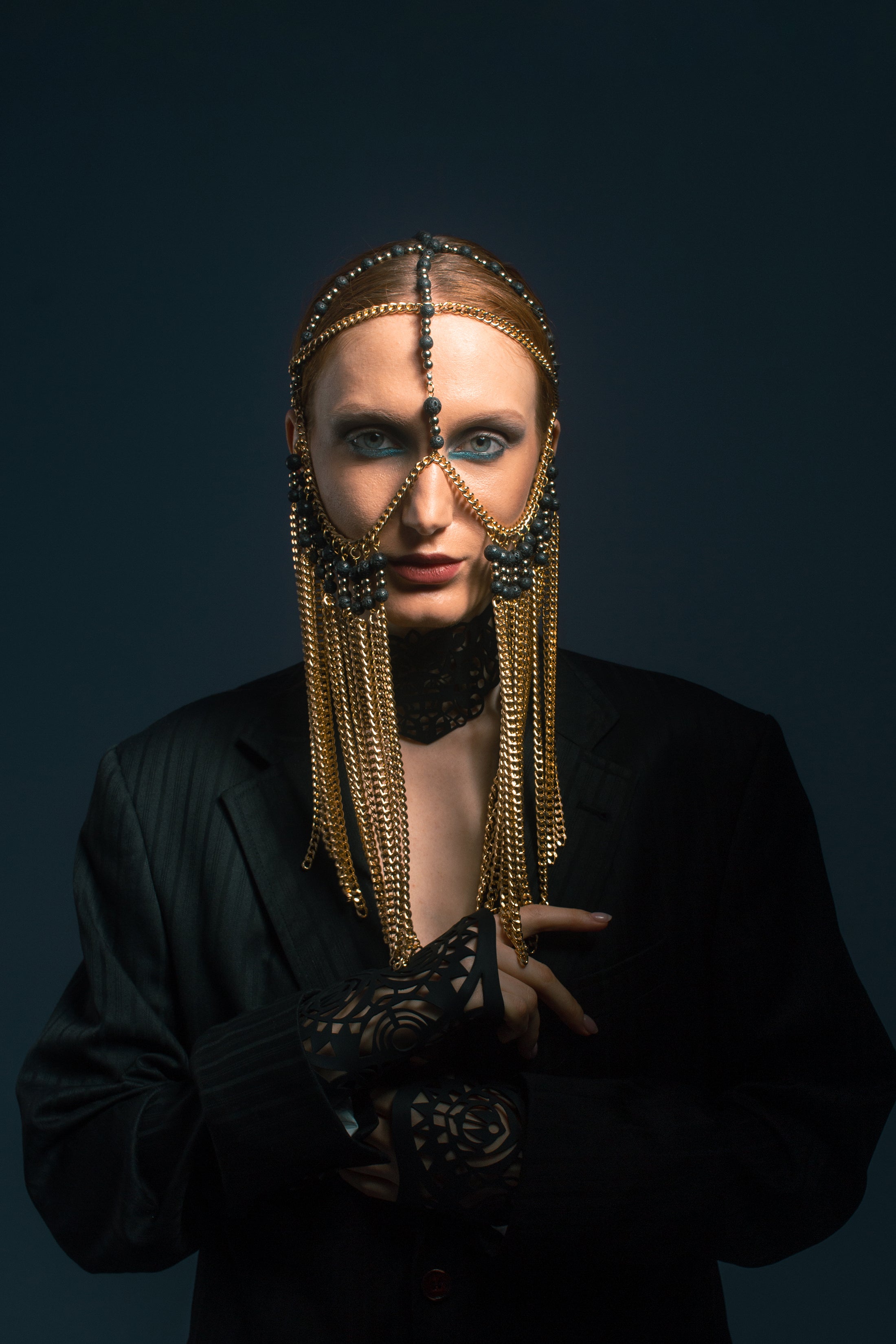 Gold chain mask