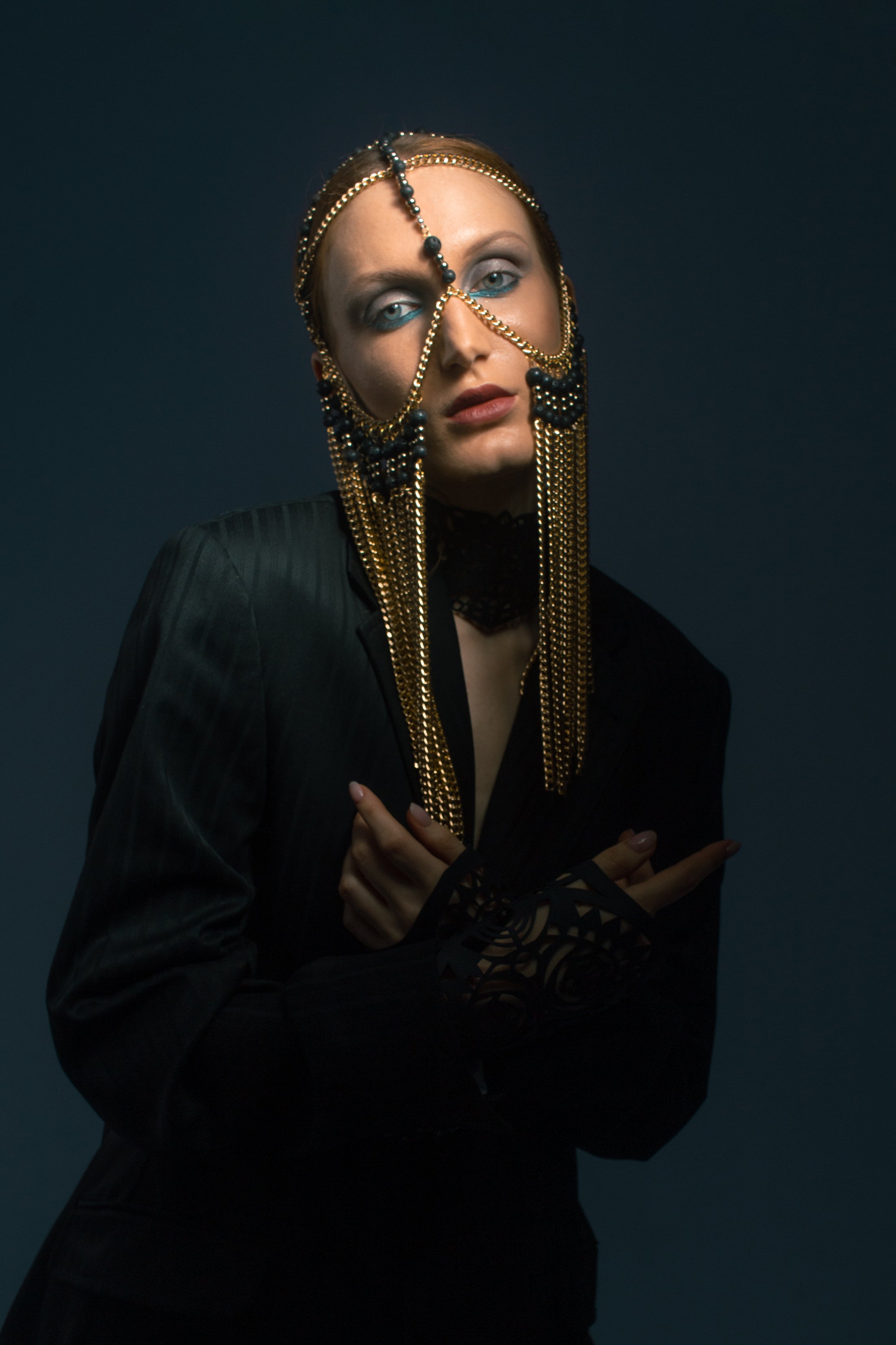 Gold chain mask