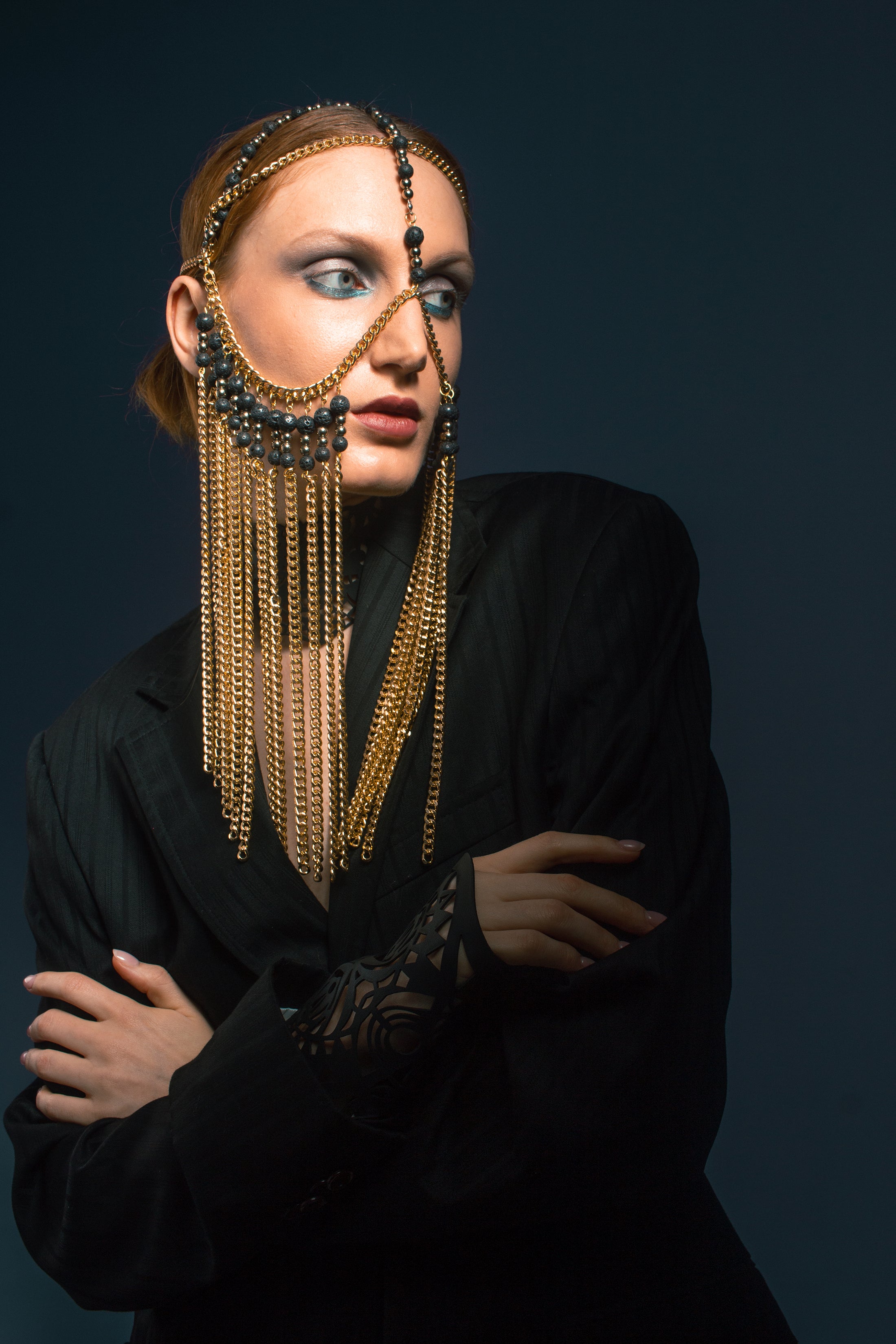 Gold chain mask