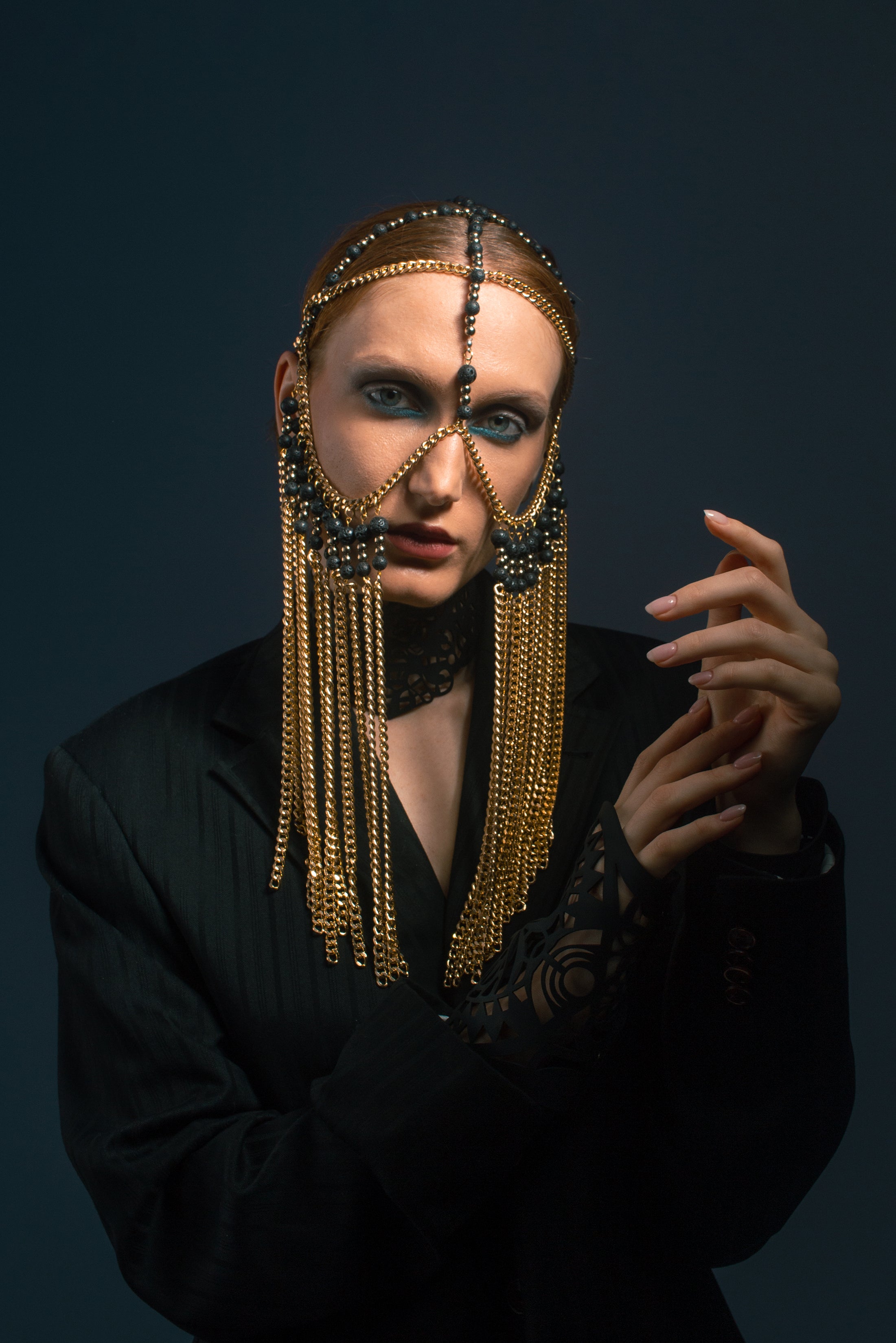 Gold chain mask