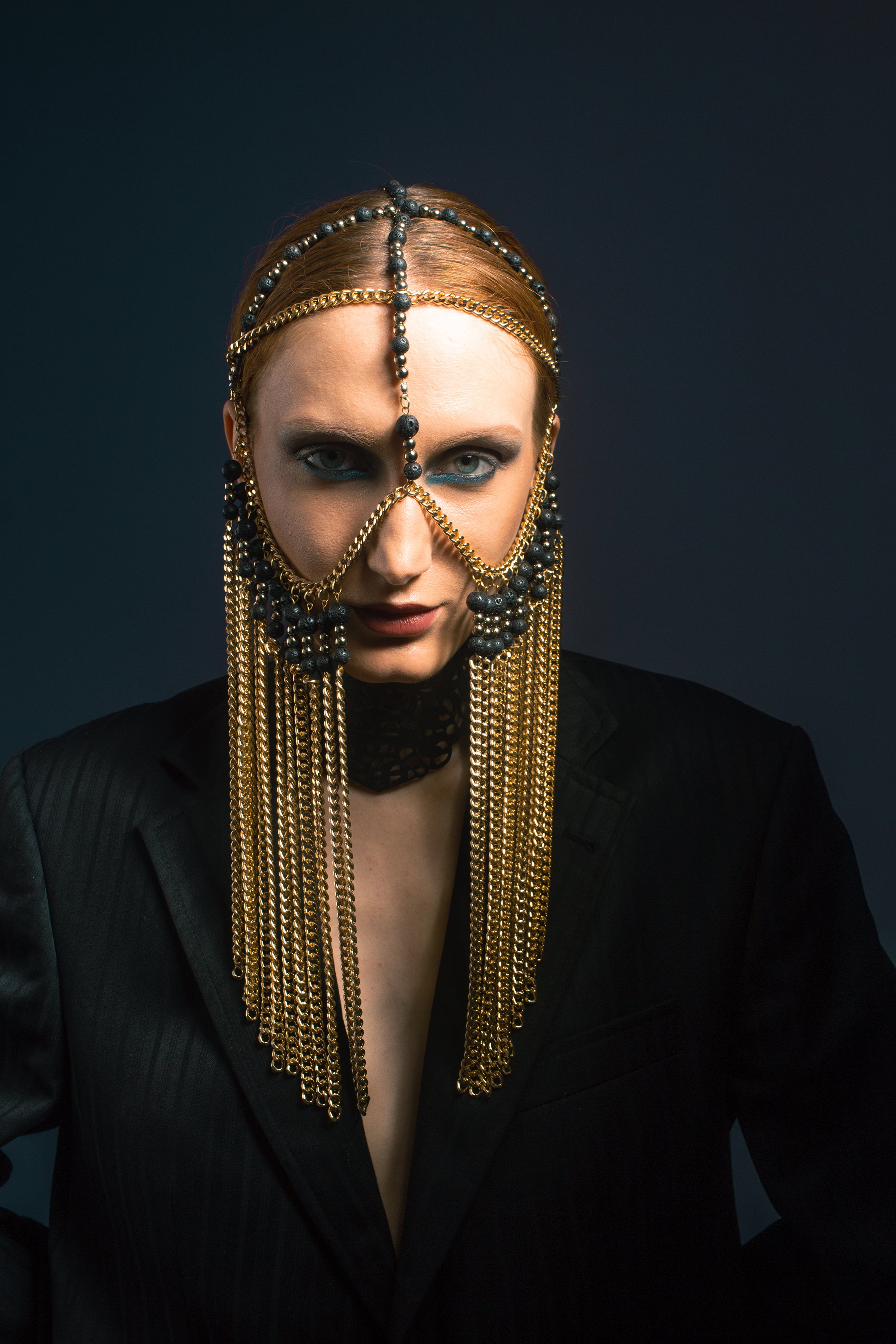 Gold chain mask