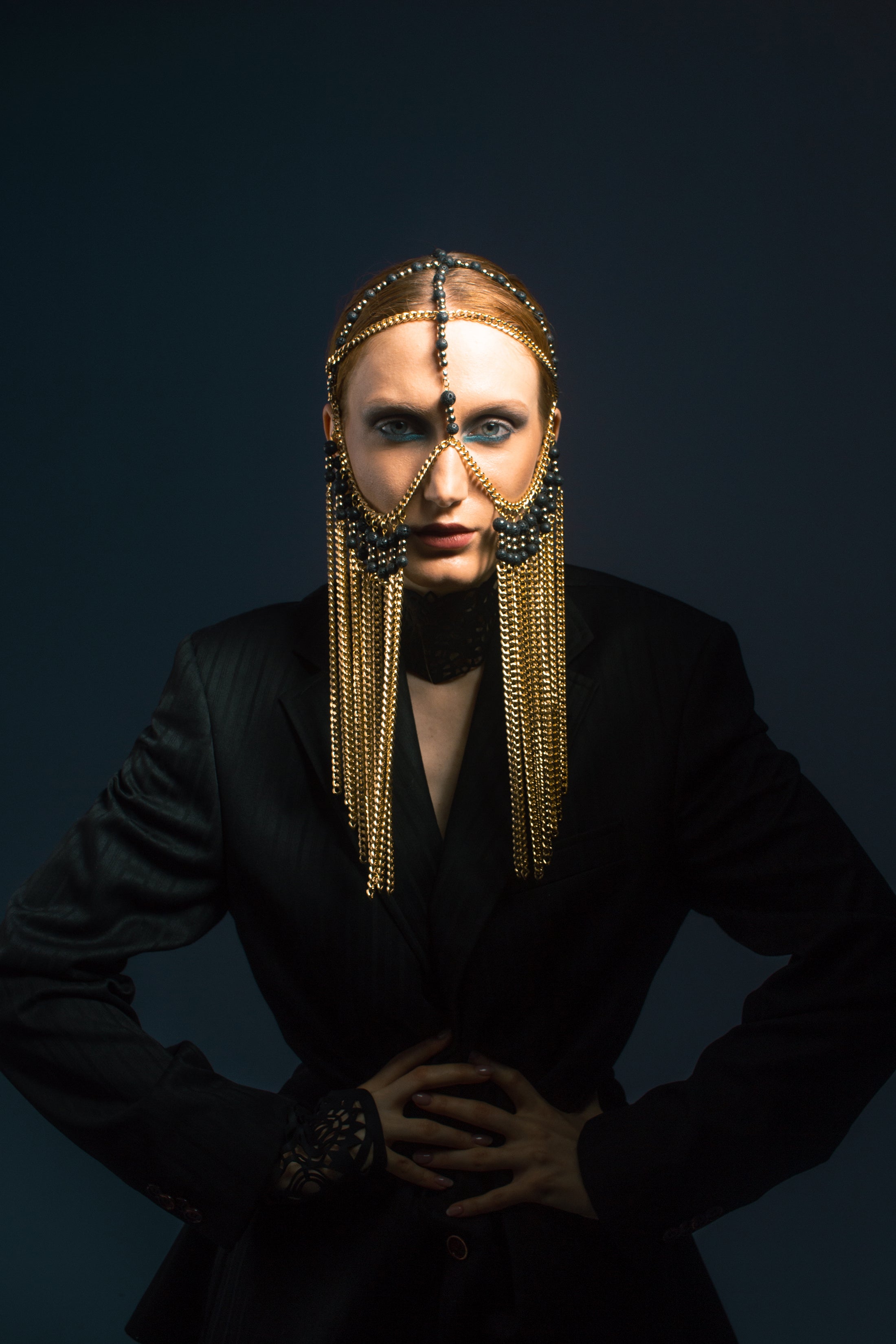 Gold chain mask