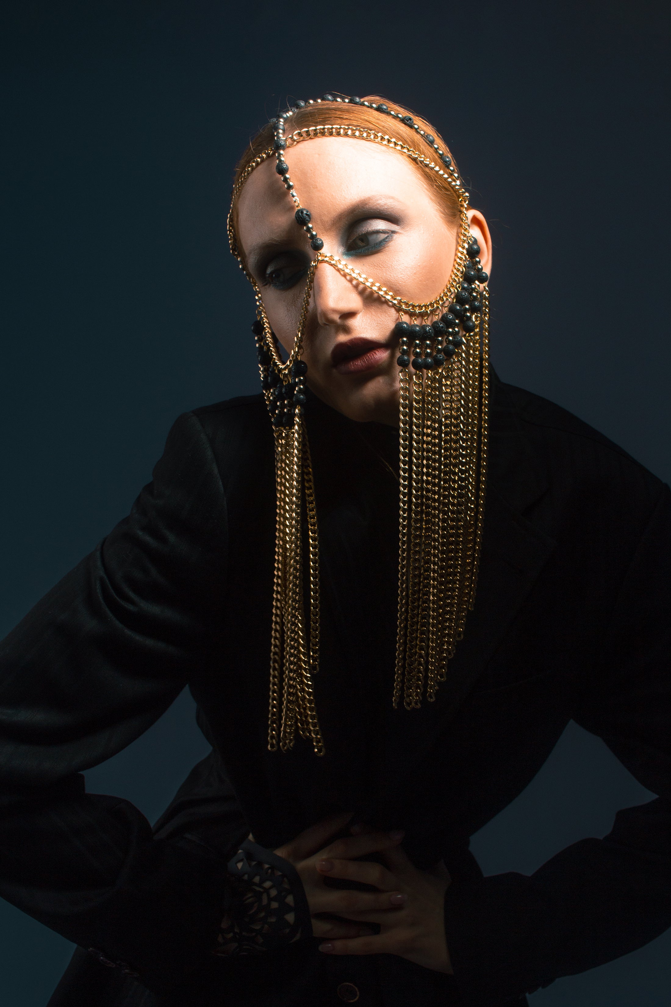 Gold chain mask