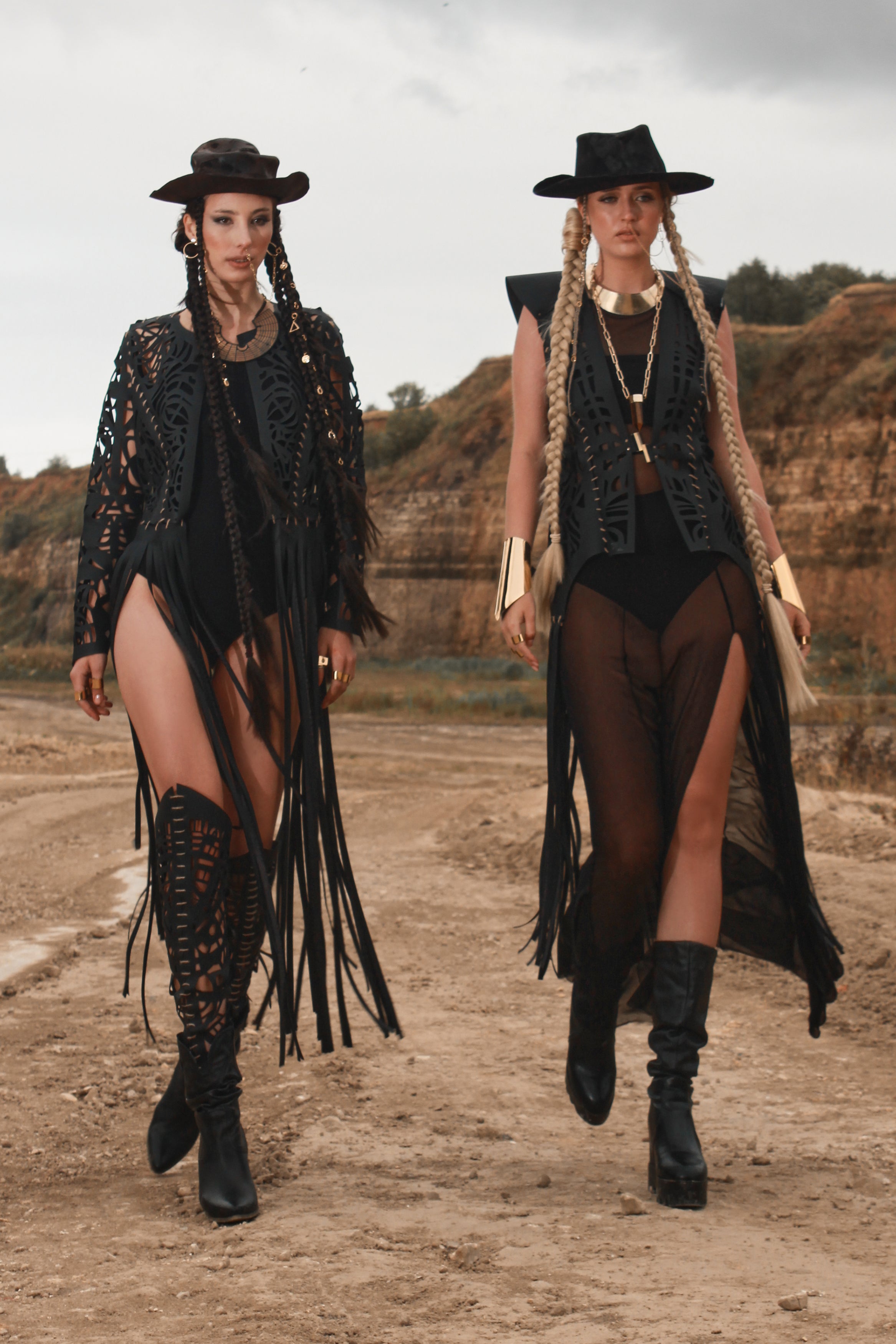 Carved Jacket with fringe