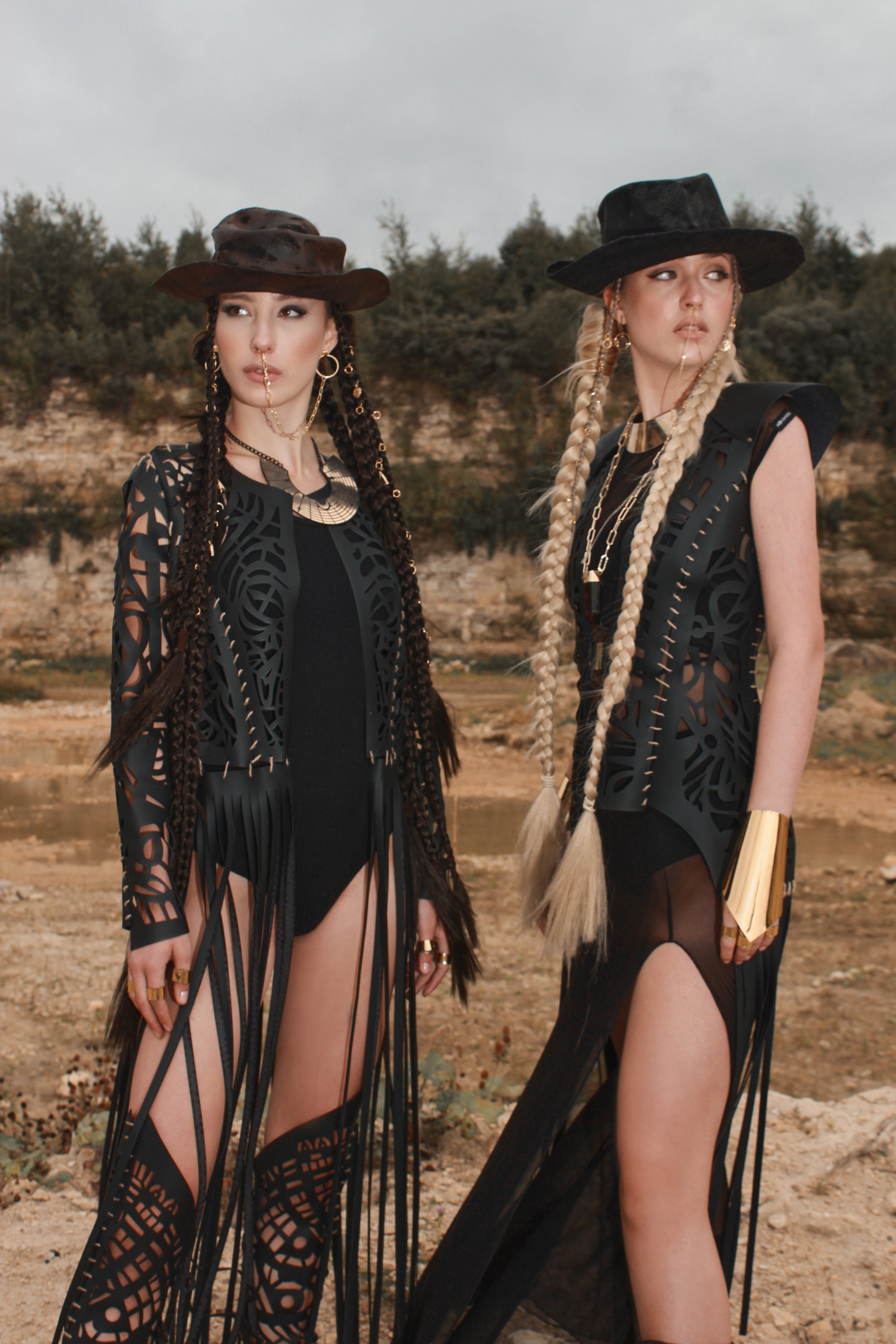 Carved Jacket with fringe