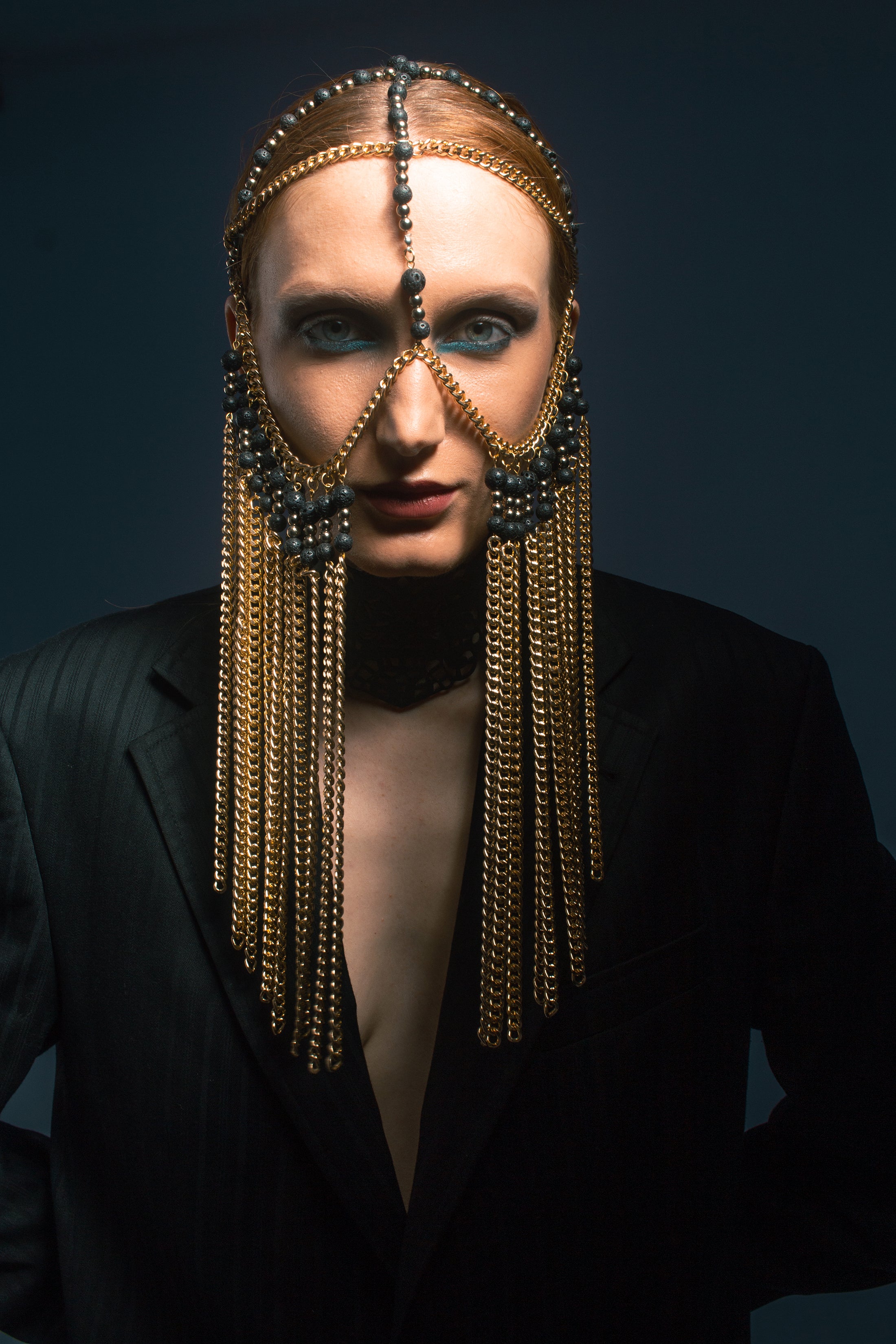 Gold chain mask