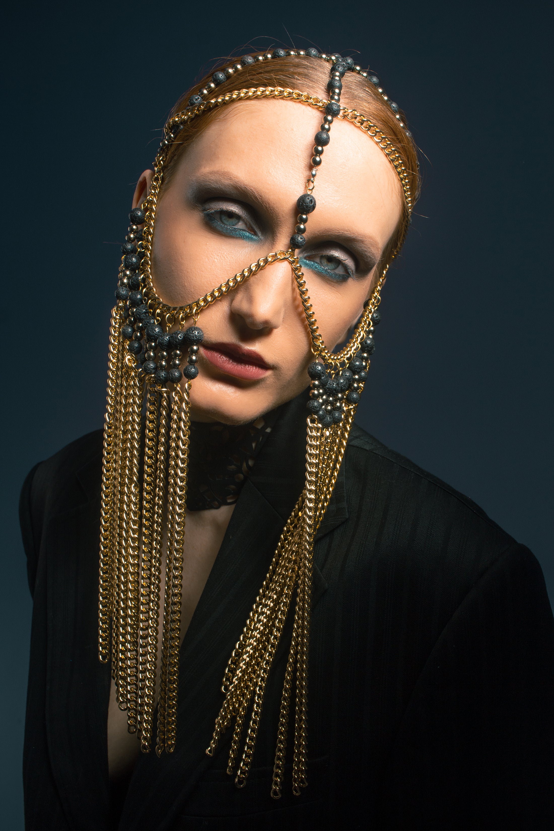 Gold chain mask